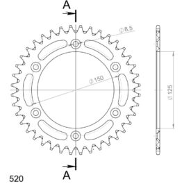 Corona Supersprox Aluminio KTM 520 x 40