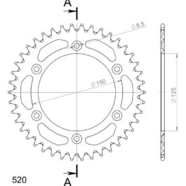 Corona Supersprox Aluminio KTM 520 x 42