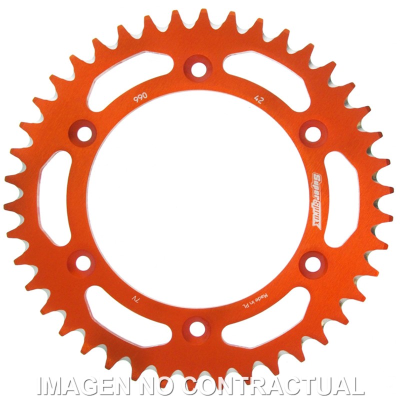 Corona Supersprox Aluminio Naranja 42 D