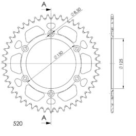 Corona Supersprox Aluminio KTM 520 x 47