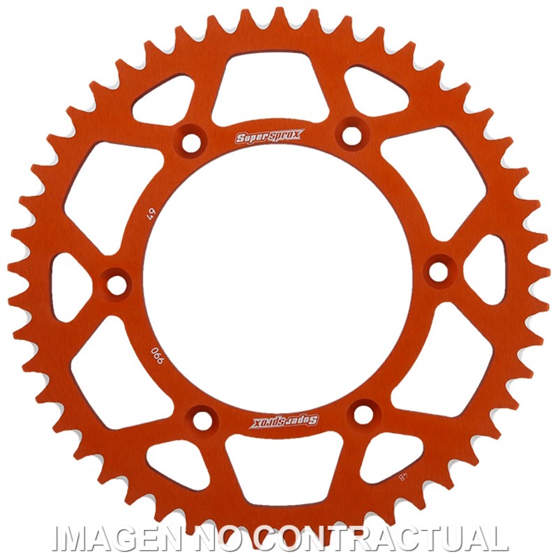 Corona Supersprox Aluminio Naranja 49 D