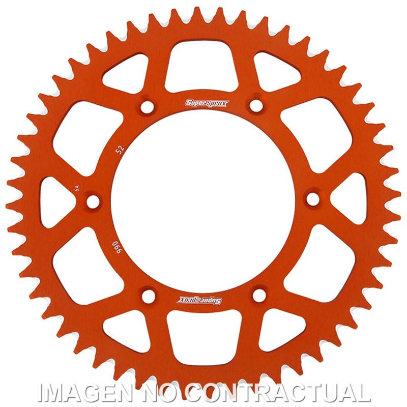 Corona Supersprox Aluminio Naranja 52 D