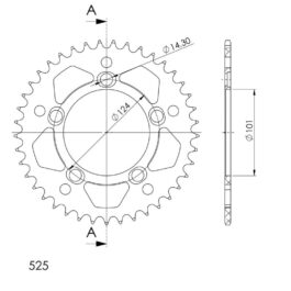 Corona Supersprox Aluminio KTM 525 x 41