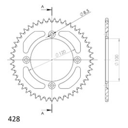 Corona Supersprox Aluminio Suzuki – Yamaha 428 x 47
