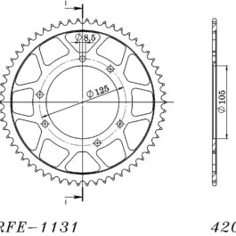 Corona Supersprox acero Yamaha 420 x 58