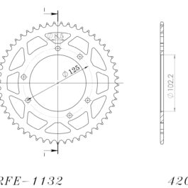 Corona Supersprox acero Derbi 420 x 53