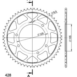 Corona Supersprox Acero Rieju 428 X 56