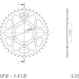 Corona Supersprox acero Polaris 520 x 40