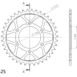 Corona Supersprox acero Kawasaki 525 x 39