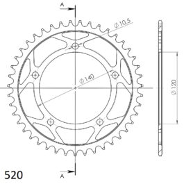 Corona Supersprox Acero Triumph 520 X 43