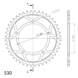 Corona Supersprox acero Triumph 530 x 44
