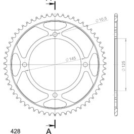 Corona Supersprox acero Yamaha 428 x 59