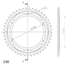 Corona Supersprox acero Triumph 530 x 45