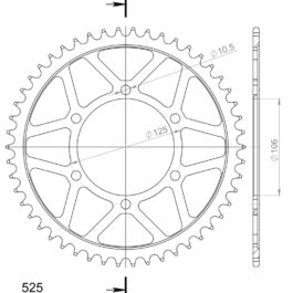 Corona Supersprox acero Triumph 525 x 50