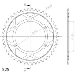 Corona Supersprox acero Yamaha 525 x 46