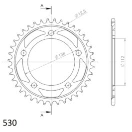 Corona Supersprox acero Honda 530 x 39