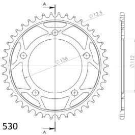 Corona Supersprox acero Honda 530 x 42