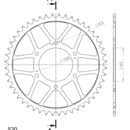 Corona Supersprox acero 520 x 48