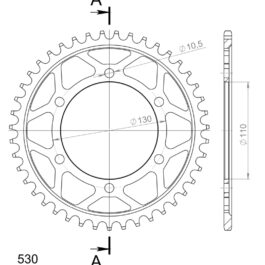 Corona Supersprox acero Suzuki – Yamaha 530 x 43