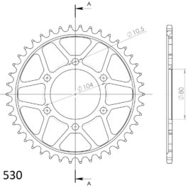 Corona Supersprox acero Kawasaki 530 x 42