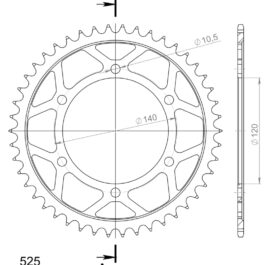 Corona Supersprox acero Suzuki 525 x 55