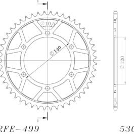 Corona Supersprox acero Kawasaki – Suzuki 530 x 48