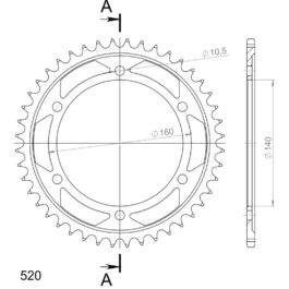 Corona Supersprox acero Kawasaki 530 x 44