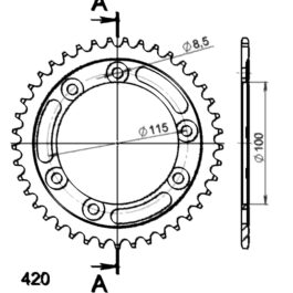Corona Supersprox acero Beta 420 x 41