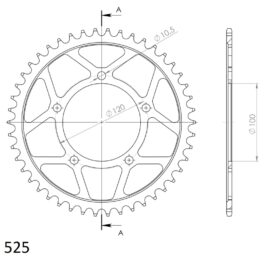 Corona Supersprox acero Aprilia 525 x 46