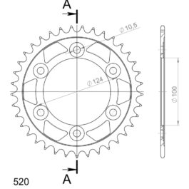 Corona Supersprox acero Ducati 520 x 37