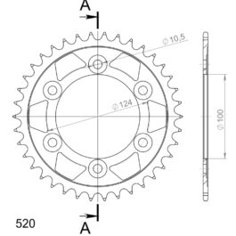 Corona Supersprox acero Ducati 520 x 38