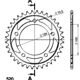 Corona Supersprox acero Ducati 525 x 36