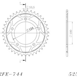 Corona Supersprox acero Ducati 525 x 39