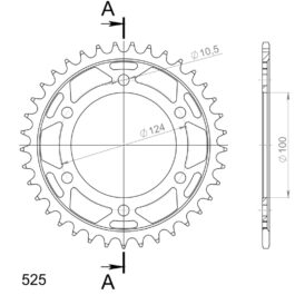 Corona Supersprox acero Ducati 525 x 37