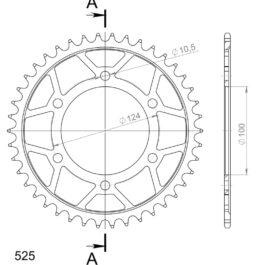 Corona Supersprox acero Ducati 525 x 42