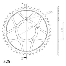Corona Supersprox acero Suzuki 525 x 45