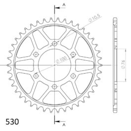 Corona Supersprox acero Suzuki 530 x 42