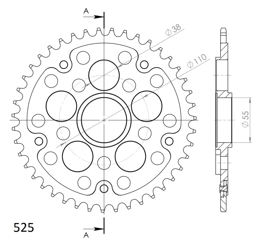 Corona Supersprox Stealth Negra 525 x 42 - Imagen 2