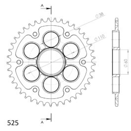 Corona Supersprox Stealth Roja Ducati 525 X 41
