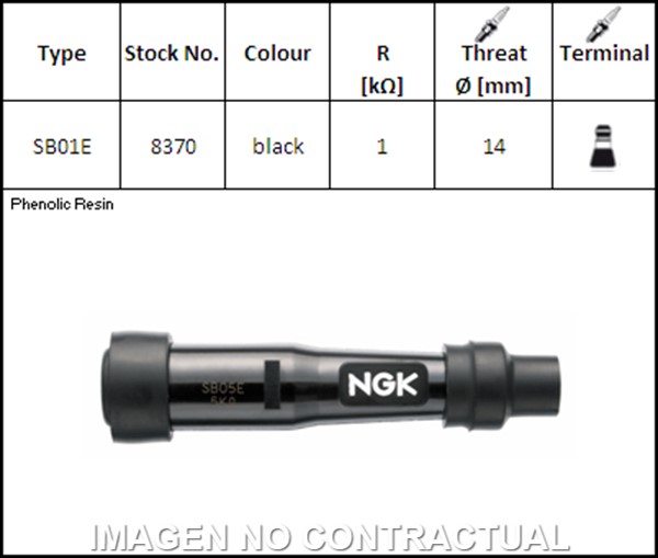 Pipa de Bujía NGK SB01E