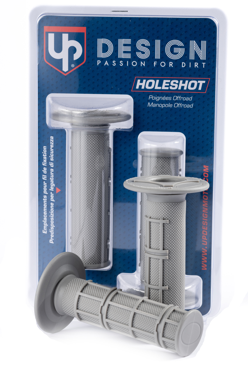 PUÑOS UP DESIGN HOLESHOT MX GRIS 22/24 115MM - Imagen 3