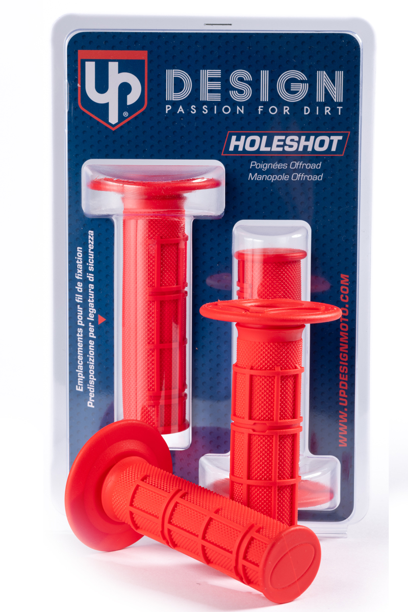 PUÑOS UP DESIGN HOLESHOT MX ROJO 22/24 115MM - Imagen 3
