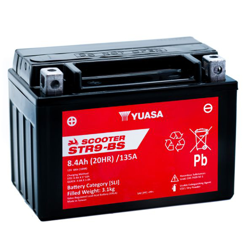 BATERIA YUASA STR9-BS-CP SIN MANTENIMIENTO SCOOTER RANGE