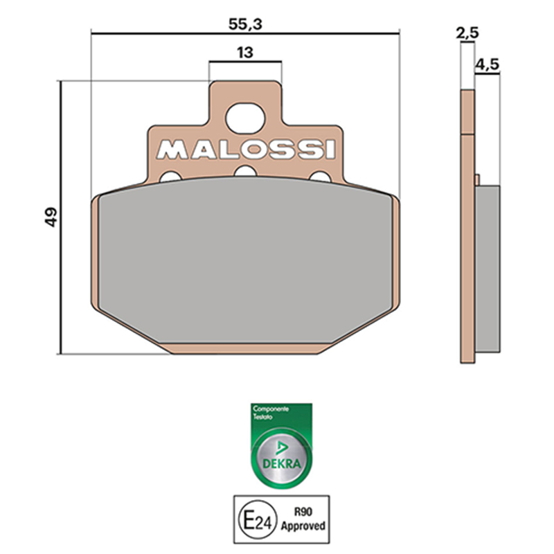 PASTILLA FRENO MALOSSI BRAKE PADS MHR SYNT PIAGGIO