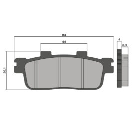 PASTILLA FRENO MALOSSI BRAKE PADS KYMCO DOWNTOWN