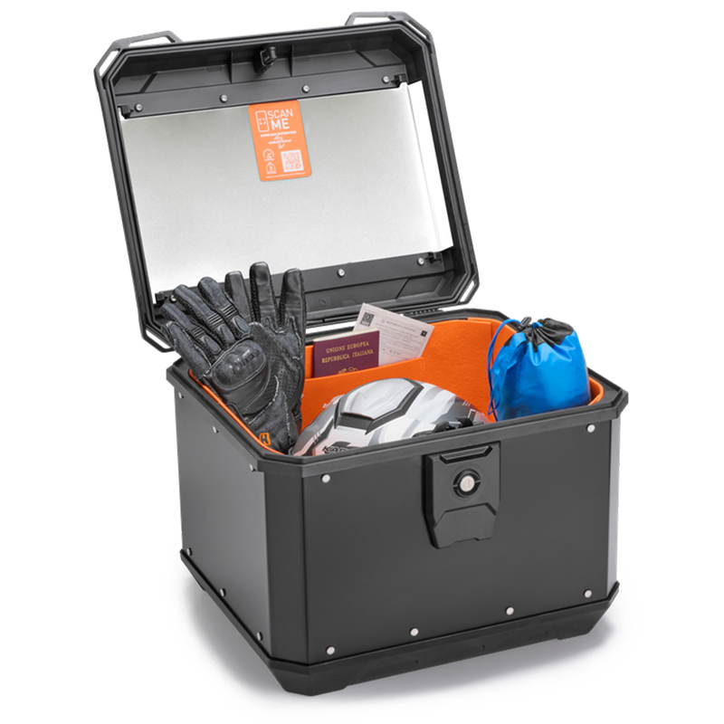 MALETA KAPPA ML 50LTS K´METROBOX ALUMINIO NEGRO Monolock - Imagen 3