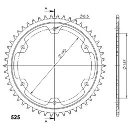 CORONA SUPERSPROX ACERO TRIUMPH 525 X 50